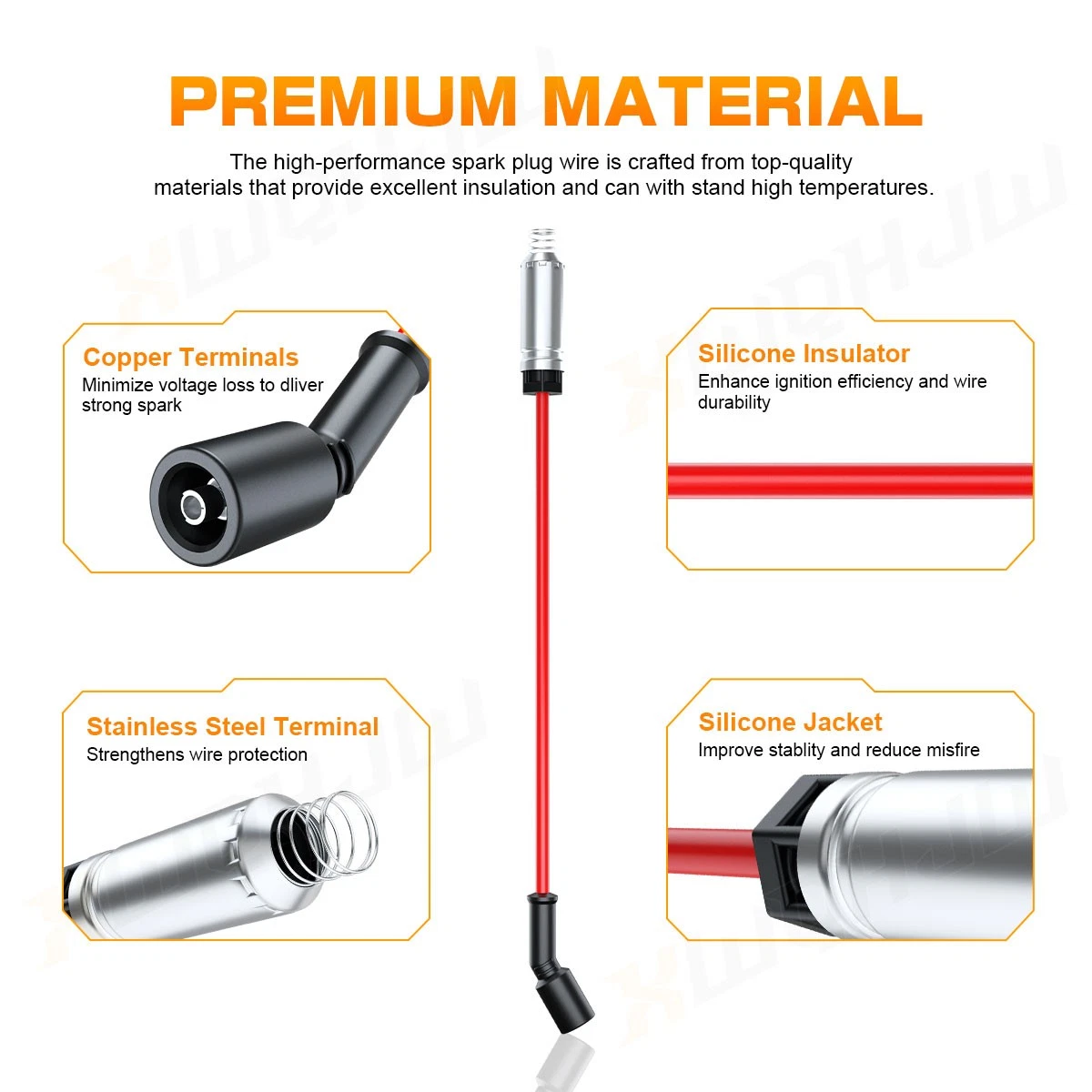 For Chevrolet Silverado 1500 1999 - 2006 8 Pack Ignition Coils and 8 Iridium Spark Plugs and 8 Wire Set