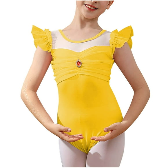 Girls Ballet Leotard | Premium Stretch Mesh Dance Bodysuit | Tutu-Ready, Toddler to Teen Sizes