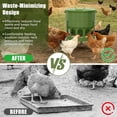 thumbnail image 4 of Metal Chicken Feeder No Waste, 20 Lbs Large Automatic Chicken Feeder with 12 Ports, Adjustable Height Poultry Feeder with Lid & Handle, Rat Proof Rust Proof Feed Box for Poultry & Backyard Chickens, 4 of 7