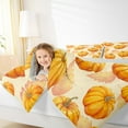 thumbnail image 4 of Homewish Rustic Autumn Pumpkin Queen Comforter Set,Happy Fall Bedding Sets,Orange Maples Leaf Bedding Comforter Set For Girls Teens,Ultra Soft Home Decor Reversible,3 Pieces, 4 of 8