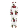 thumbnail image 3 of Soft Big Kids Onesie Pajamas Cozy Loose-Fit Jumpsuits for kids with Pockets for Christmas Lounge & Play Truck Carrying Tree Pattern, 3 of 8
