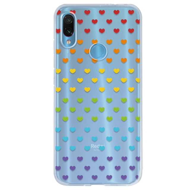 Funda para Xiaomi Redmi Note 7 InstaCase Corazones de Colores Uso rudo