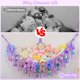 thumbnail image 3 of - Organizador de almacenamiento de juguetes con luz LED, animales de peluche, deción de habitación para niñas, colgante de pared con lentejuelas para recámara de niños, cuarto de bebé, sala, 3 of 5