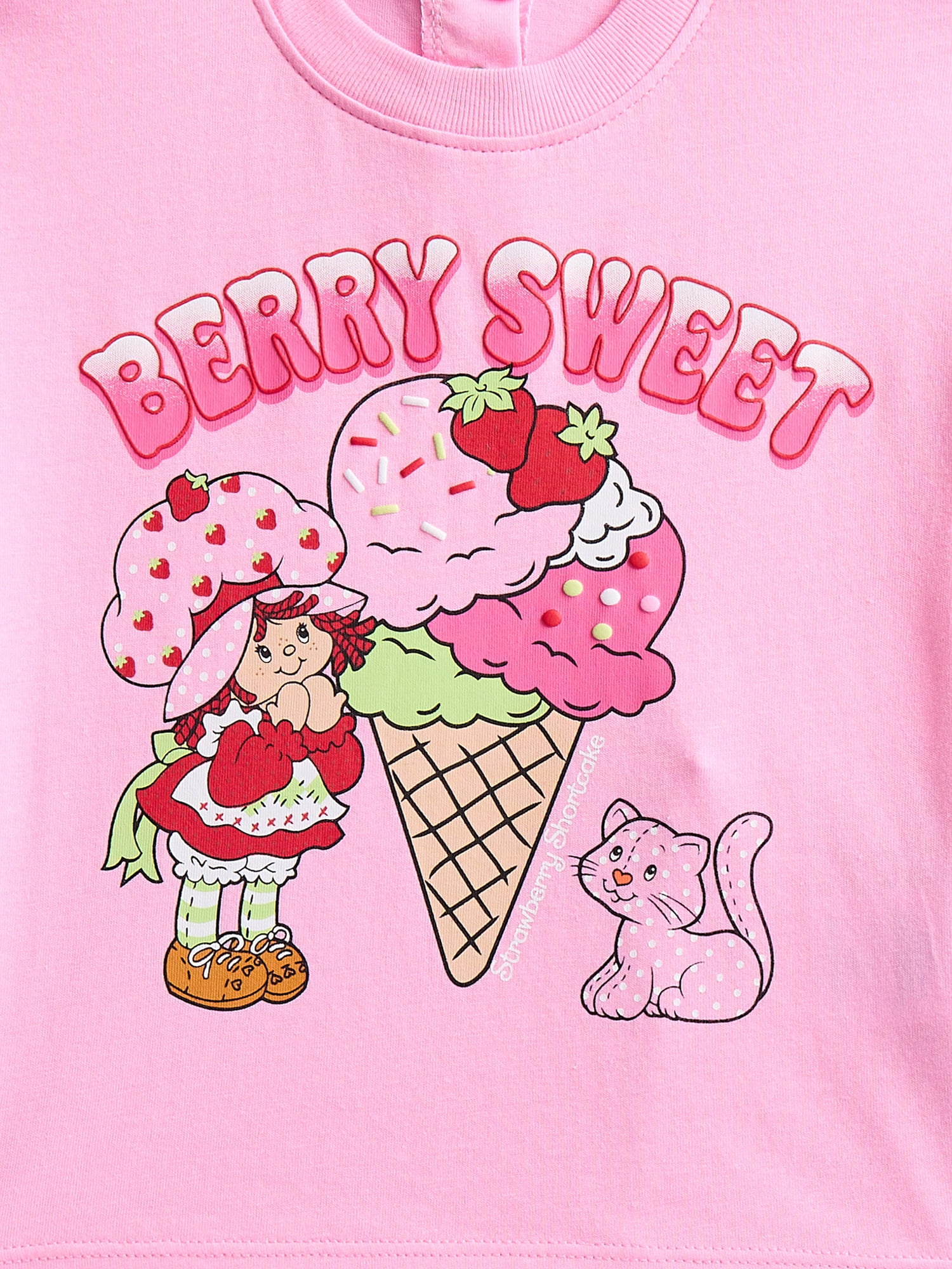 Strawberry Shortcake Baby Girls Short Sleeve Graphic Tee and Matching Bike Shorts Set, 2-Piece, Sizes 0/3M-24M