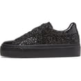 thumbnail image 7 of FOSDUO Women's Glitter Platform Sneakers Bling Thick Sole Rhinestone Sequin Lace-Up Non-Slip Breathable Casual Shoes for Wedding Party Daily Wear(Black Glitter,US6), 7 of 7