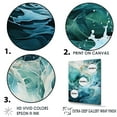 thumbnail image 5 of Designart "Swirling Serenity In Aqua Blue And White" Abstract Spirals Picture Framed Wall Art Living Room, 5 of 5