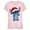 Light Pink, variant on Junior's Lilo & Stitch Santa Surprise Graphic Tee Navy Blue X Large