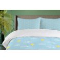 thumbnail image 4 of Ambesonne Pale Blue Duvet Cover Sets, Clouds and Sun, 2-King, Pale Blue Yellow, 4 of 7