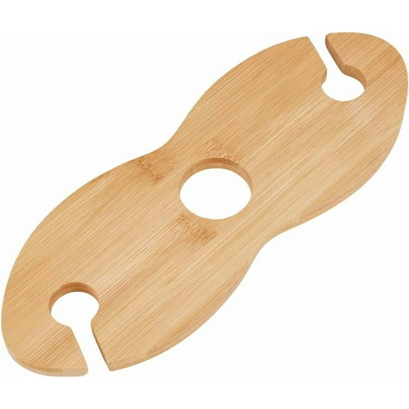 Bamboo Wood Wine Glass Rack Under Cabinet Goblet Storage Hanger Stemware Holder Horse Eye 99x275x10mm