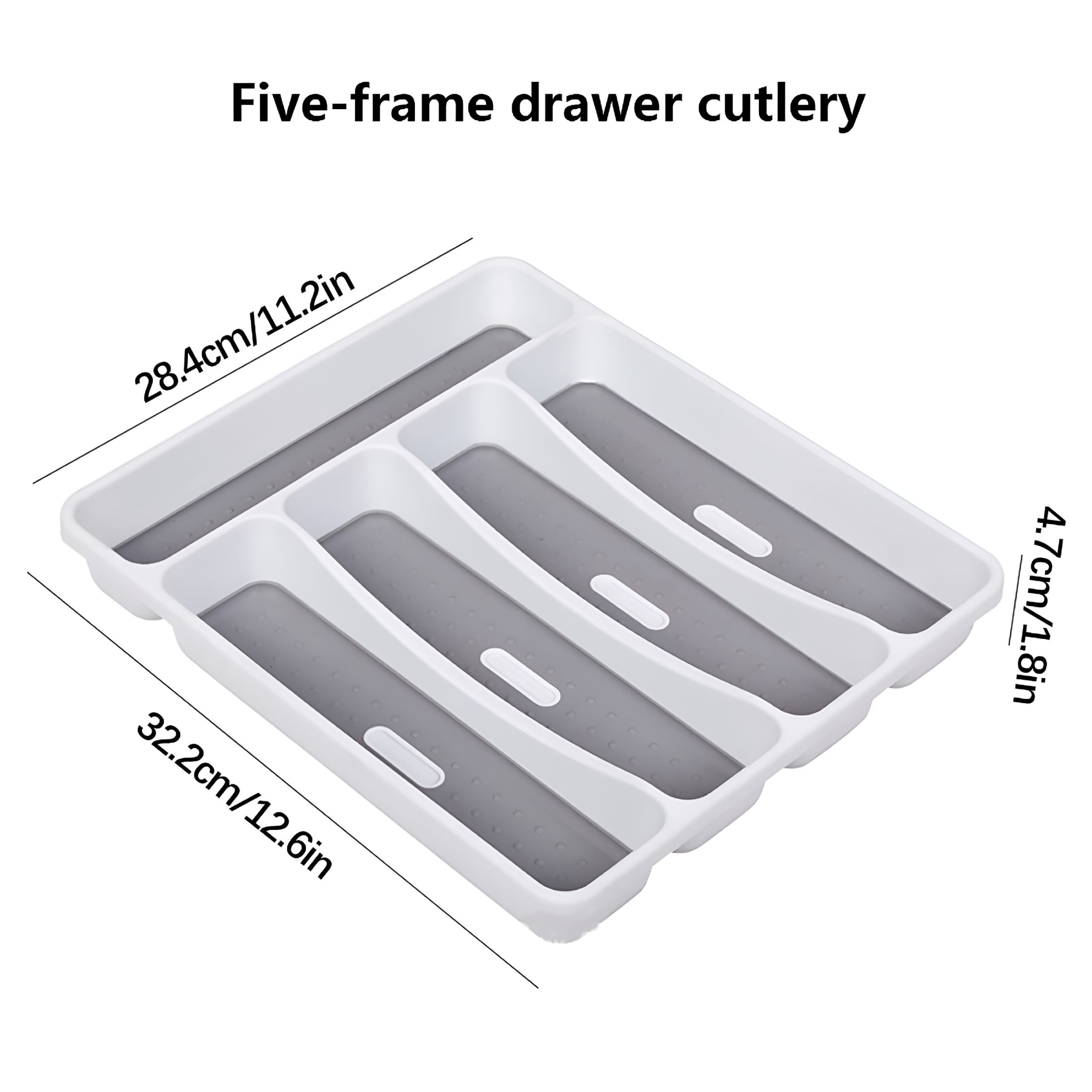 ACDANC 2026 New Silverware Tray 5-Compartments Kitchen Organizer, for Kitchen Storage, Utensil Organization, Countertops, Drawers, Home Organization.