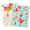 Yellow/Teal Butterfly and Bees, variant on Decorative File Folder Set of 2, Letter Size Document Organizer with Interior Pockets, Paper Filing Folders for Home and Office Organization (Colorful 90's Groove)