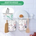 thumbnail image 4 of Yayeee Pot Holders Kitchen Heat Resistant with Pockets 7"x9.8" Cotton Oven Cooking Hot Pads, Purple Wildflowers, 4 of 7