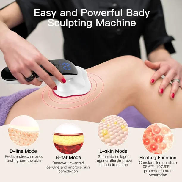 Maquina para esculpir el cuerpo masajeador de celulitis actualizado 2.0 maquina de grasa de celulitis de mano para vientre brazos piernas