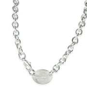 Tiffany & Co. Return To Tiffany Oval Tag Necklace in Sterling Silver Pre-Owned