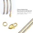 thumbnail image 6 of Gold Chain Necklace Men Women Cuban Link Chain Male Necklace Fashion Men's Jewelry, 6 of 8