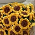 thumbnail image 5 of Crochet Flowers Rose Bouquet Blanket,DIY Handmade Rose Blanket,Soft and Lightweight Romantic Sunflower Knitted Blankets,Gift for Mother’s Day, Birthday, Home Decor, 5 of 6