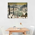thumbnail image 2 of JEUXUS Hunters in the Snow - 1565 by Pieter Bruegel, Canvas Wall Art, 2 of 4