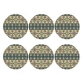 thumbnail image 2 of Bingfone Vintage Traditional Tribal Aztec1 Leather Drinks Coasters with Set of 6,Suitable for Home Kitchen,Coffee Cup Coasters Home Gift, 2 of 9