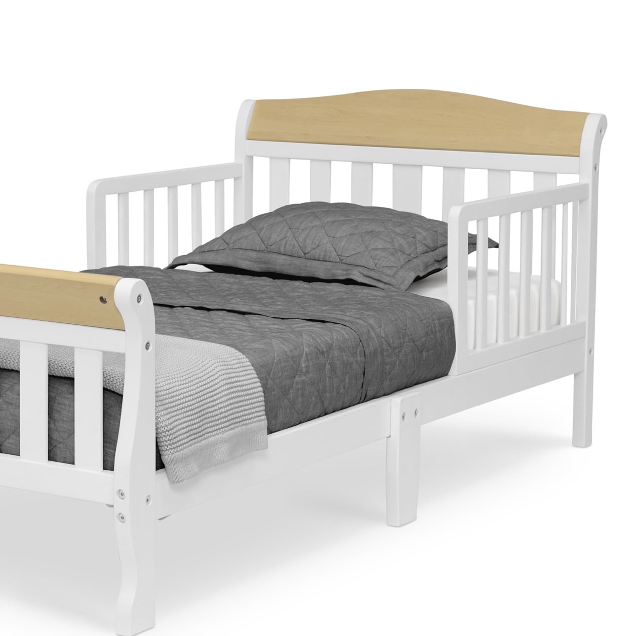 Delta Children Canton Toddler Bed, Bianca White/Natural