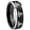 Black 2 Tone Beveled Edge, variant on Multiple Pester Master Masonic Beveled Brush Black 2 Tone Tungsten Ring 10MM