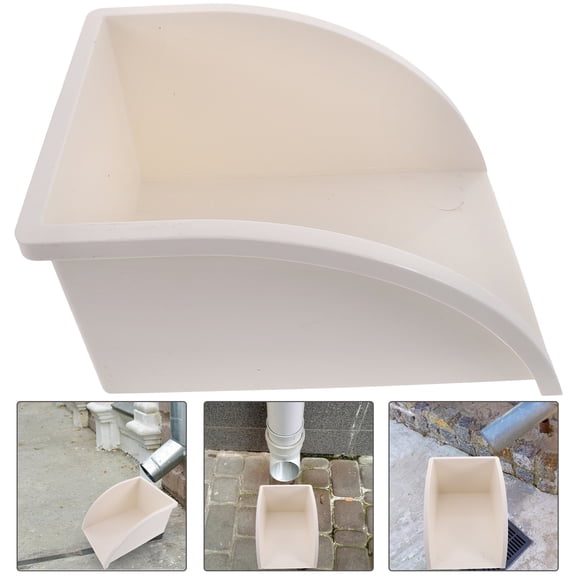 STRANDCHIC White PVC Gutter Downspout Extension, No Cutting Needed, Easy Installation for Rainwater Pipe