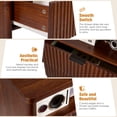 thumbnail image 3 of 2026 Premium Nightstands with Charging Station, 2 Drawers with Fluted Wood Front, End Side Tables for Bedroom & Living Room, Solid Wood Legs, Deep Walnut, 3 of 5