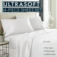 thumbnail image 4 of HC COLLECTION Full Size Bed Sheets, 4 pc Bed Sheets & Pillowcases Set - Machine Washable for Easy Care - Soft & Breathable All Season Microfiber Sheets with Deep Pockets - White, 4 of 4