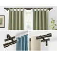 thumbnail image 5 of Double Curtain Rod 36 to 72 Inch,  1 Inch Heavy Duty Curtain Rods for Windows, Telescoping Double Drapery Rod with Simple Cap Finials, Bronze, 5 of 14
