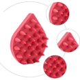 thumbnail image 4 of Cepillo masajeador de silicona para el cuero cabelludo, ideal para la limpieza profunda y el crecimiento del cabello (rojo)., 4 of 5