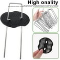 thumbnail image 4 of 50Pcs 6 inch Garden Stakes Staples 50Pcs Gasket,  6 Inch Lawn Landscape Staples 11 Gauge U Shaped Galvanized Landscape Pins, Heavy Duty Yard Ground Pin for Weed Barrier Sod Fabric Decorations, 4 of 7