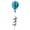 Blue, variant on Dynamic Visual Rotating Hot Air Balloon Wind Spinner Suitable for Outdoor Decoration Creates Motion with Gentle Breezes