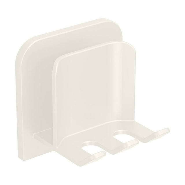 Leodye 1PCS Punch-free Wall-mounted Storage Rack Multi-function Compact Plastic Home Bathroom Shaver Cup Electrical Organizer Rack -1.9*1.9*1.4Inch