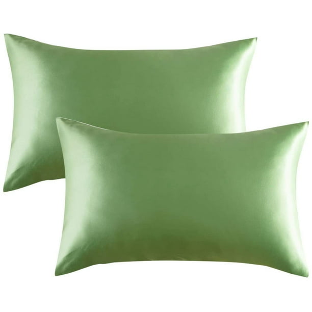 Satin Pillowcase for Hair and Skin, 2Pack Standard Size (20x26 inches) Pillow Cases Satin