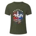 thumbnail image 6 of TOWED22 Men's 250th America Anniversary Casual Printed T-Shirt American Flag Shirt Men 250 Years of Freedom Shirt(AG,XL), 6 of 7