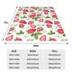 thumbnail image 3 of Fotbe Strawberry1 Manta de Franela Acolchonada con Estampado, Súper Suave y Esponjosa, Extra Grande para Sofá, Cama, Uso Todo el Año-60"x50", 3 of 7