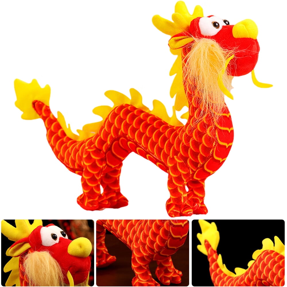 Seekfunning Chinese Dragon Plush Toy, Soft Stuffed Animal Dragon Doll