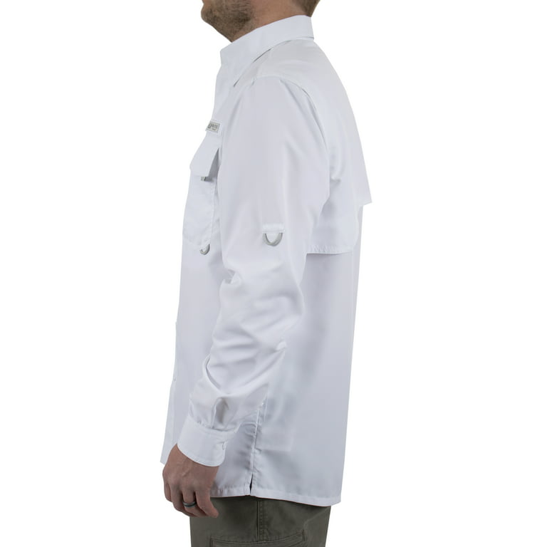 Realtree, Men's Long Sleeve Fishing Guide Shirt, Bright White, Size  2X-Large 