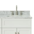 thumbnail image 4 of Ariel Hamlet 67 Inch Double Rectangle Sink Vanity With Carrara White Marble Countertop W/ 0.75 Edge In White, 4 of 11