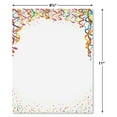 thumbnail image 2 of Current Celebration Confetti Letter Paper - Birthday Stationery Papers With Decorative Border Designs, Printable Holiday, Wedding, & Party Invitation Letterhead Sheets, Set of 25, 8 1/2" x 11", 2 of 3