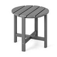 thumbnail image 2 of Aimee Lii Set of 2 18 Inch Round Weather-Resistant Adirondack Side Tables, Patio Furniture for Outdoor Garden Backyard Pool Deck-Gray, 2 of 10