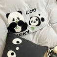 thumbnail image 4 of Cute Panda 100% Cotton Bedding Set Kawaii Embroidered Duvet Cover Bed Sheets Set Flat/Fitted Sheet Bed Linen Pillowcase for Kids, 4 of 7