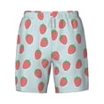 thumbnail image 4 of Lsque Mens Swim Trunks Hand Drawn Strawberry Pattern - Bathing Suit Compression Liner - Beach Swim Shorts Swimwear - (S-3XL) - Stretch Quick Dry -3X-Large, 4 of 9