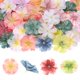 thumbnail image 1 of Uxcell 50 Paquete Cabezas de Flores Artificiales Cabeza de Ciruelo de Seda Falsa Multicolor, 1 of 7