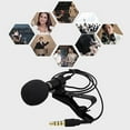 thumbnail image 3 of Microphone à Pince Col à Revers Lavalier Filaire Microphone Lavalier portable Micro Micro Entrevue Réunion Discours Microphone portable, 2 Pcs, 3 of 8