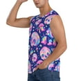 thumbnail image 3 of Lsque colorful Skull mushroom rainbow Print Men's Cotton Blend Sleeveless Muscle Shirts (S-3XL)- Moisture Wicking, Odor Protection, UPF 30+,XX-Large, 3 of 8