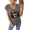 Gray, variant on GIFFIMY Women's Unique Animal Graphic V-Neck Short Sleeve T-Shirt Soft Fabric Everyday Wear