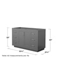 thumbnail image 3 of Wyndham Collection Miranda 54" Wood Single Bathroom Vanity in Nickel/Dark Gray, 3 of 4