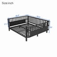 thumbnail image 5 of Mirightone Full Bed Frames with Rails, Metal Full Montessori Bed with Slats Support, Low Profile with Removable Bed Rails for Bedroom, Black, 5 of 8
