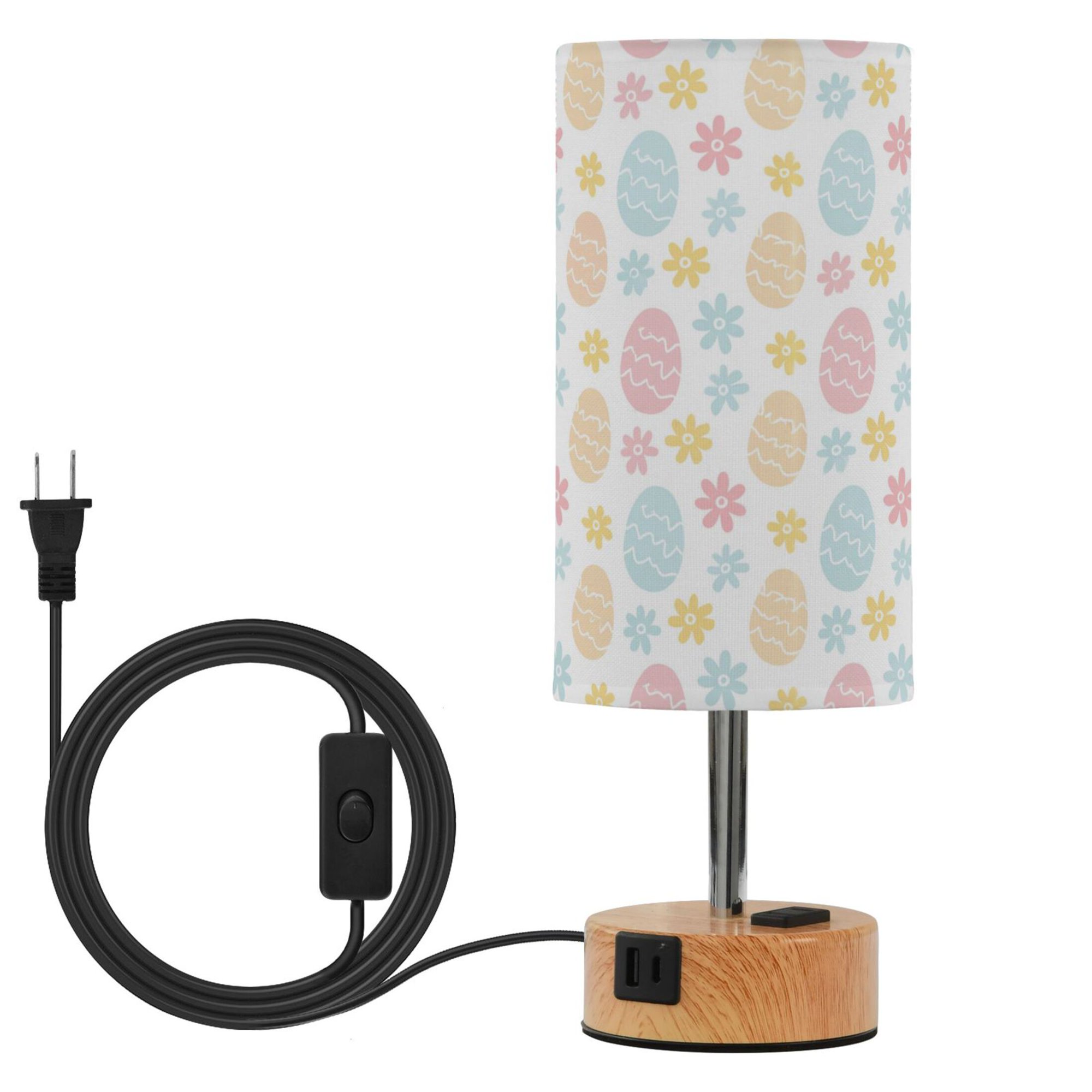 Touch Control Table Lamp with LED Bulb Bedside Lamp for Bedroom Living Room Macaron-colored Easter Egg