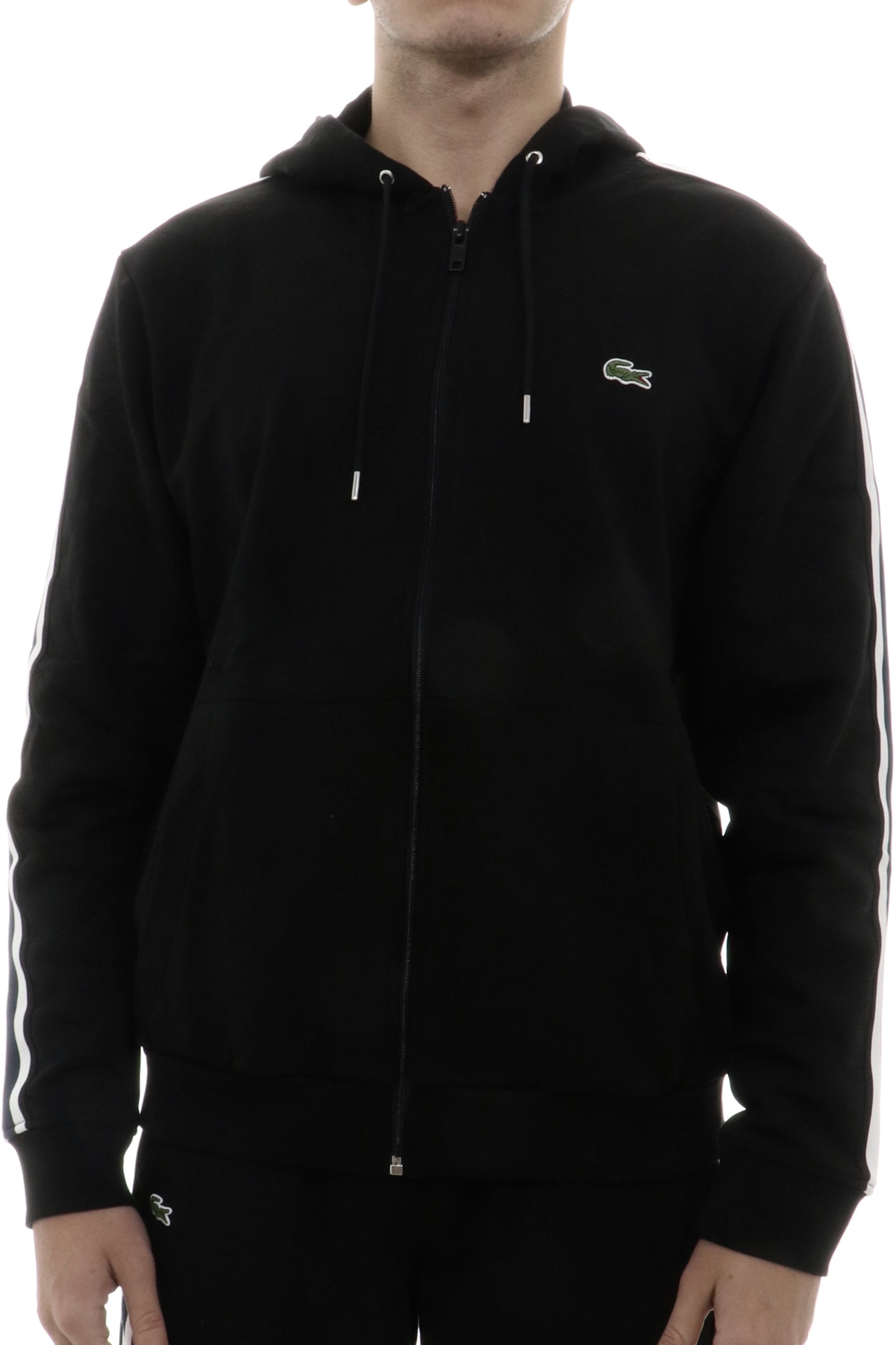 mens black lacoste hoodie